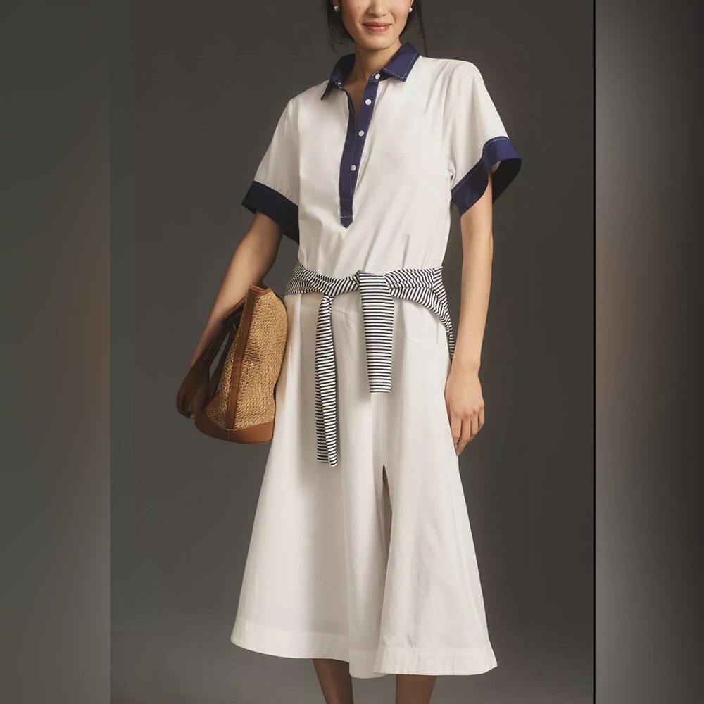 Anthropologie Maeve Button-up Cotton Midi Dress - New w/Tags